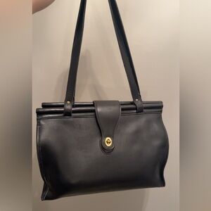 Vintage Coach Barclay large tote carryall hand bag